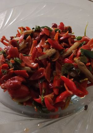 Foto resep Tumis teri kulit melinjo