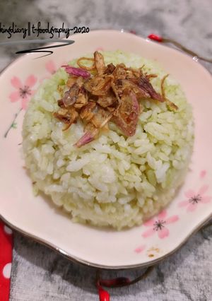 Foto resep Nasi gurih pandan / Nasi uduk pandan