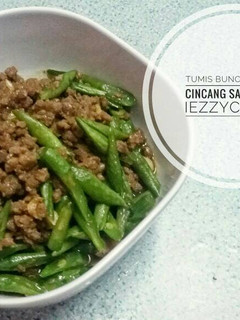 Foto resep Tumis Buncis Daging Cincang Saus Tiram
