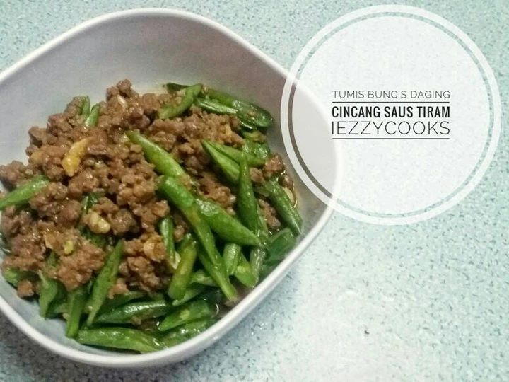 Cara Sederhana Membikin Resep  Tumis Buncis Daging Cincang Saus Tiram yang Enak Banget, Lezat Sekali