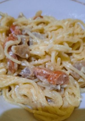 Foto resep Spaghetti Carbonara Creamy, Cheese