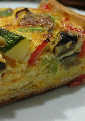 Una foto de Quiché de verduras