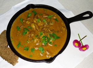 Foto de Moelas e coração de frango ao curry