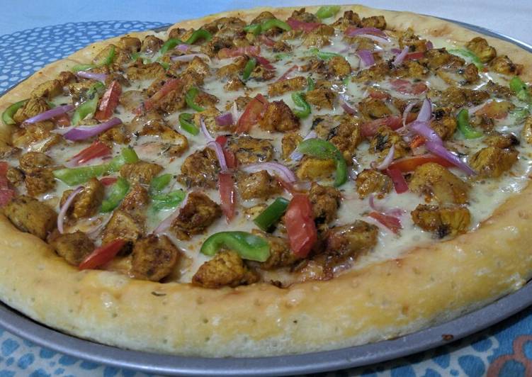 Steps to Make Any-night-of-the-week Chicken Tikka pizza