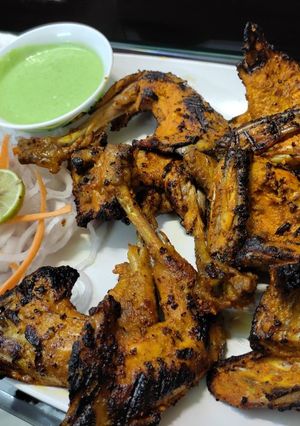 A picture of Tandoori Chicken without oven.