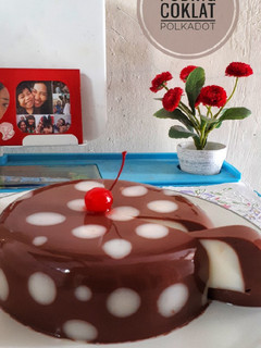 Foto resep Puding Coklat Polkadot