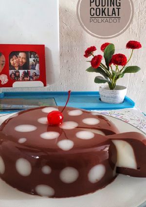 Foto resep Puding Coklat Polkadot