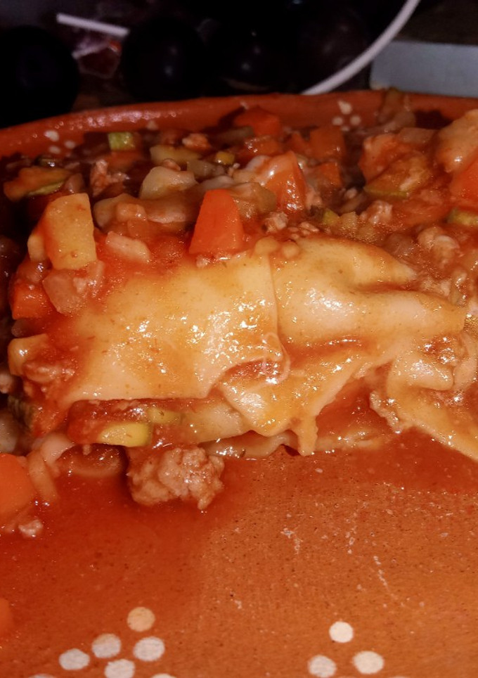 Una foto de Lasaña con verduras
