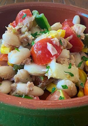 Una foto de Ensalada de alubias