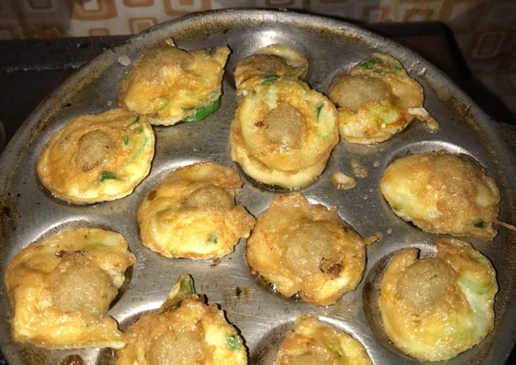 Cara meracik Pentol cilok telur yang praktis