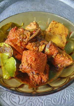 Foto resep Ayam dan Tahu bumbu kluak