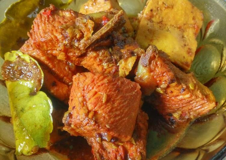 dari awal hingga akhir  Ayam dan Tahu bumbu kluak Jadi, Sempurna