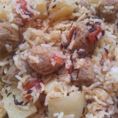 Veg soya pulav A picture of Veg soya pulav.