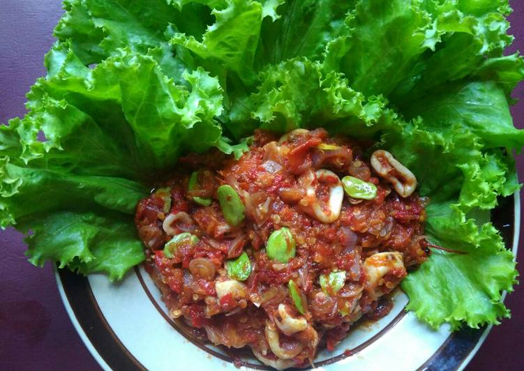 Resep Sambel cumi pete yang praktis