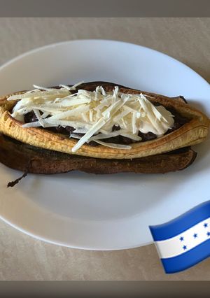 Una foto de Plátano macho asado