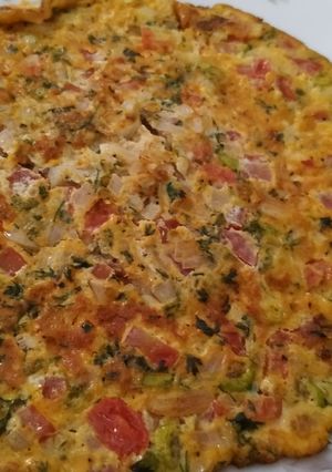 A picture of Indo chinese omelette.