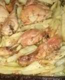 Muslos de pollo al horno
