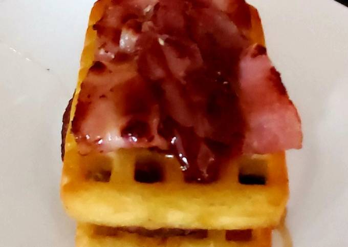 My Sweet Potato Waffle + Baconš„°#KitchenBingo