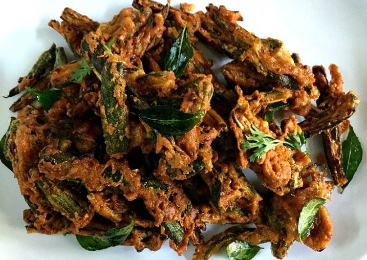 Recipe of Super Quick Homemade Bhindi Kurkuri