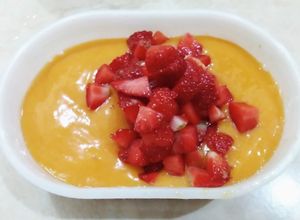 Foto resep Sorbet Mangga Topping Strawberry