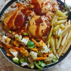 A picture of Vegetable sizzler.