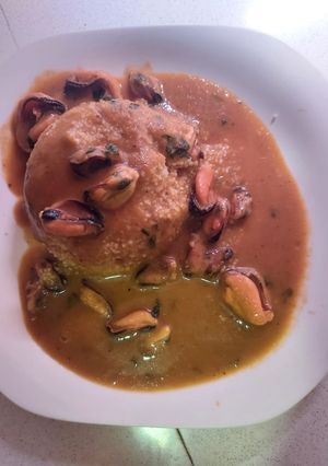 Una foto de Cous cous de mejillones