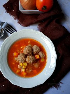 Foto resep Sup Tomat Bola-bola Daging