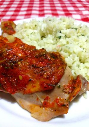 "Piros husi" párolt rizzsel recept fotója