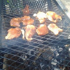 A picture of Floridian backyard grilled chicken.