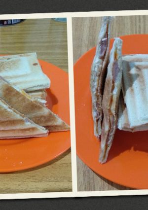 Foto resep Sandwich isi sosis dan keju