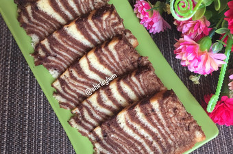 Cara Buat Egg White Zebra Cake aka Kue Zebra Putih Telur Ekonomis Untuk Jualan