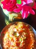 Carrot broken wheat halwa
