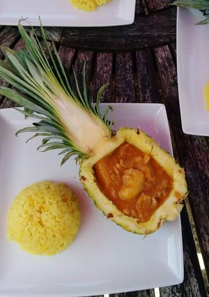 A picture of Tropical Pineapple Chicken Curry.