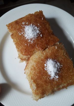 صورة لوصفة بسبوسة