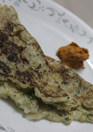 A picture of Semolina spicy pancake.