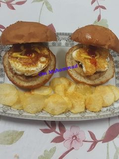 صورة لوصفة ساندويتش البرجر بالبيض 🍔
