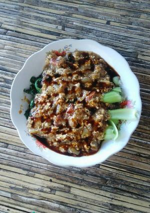 Foto resep Pokcoy siram saus blackpepper