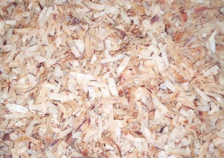 Steps to Prepare Homemade Coconut flakes(kwakumeti)