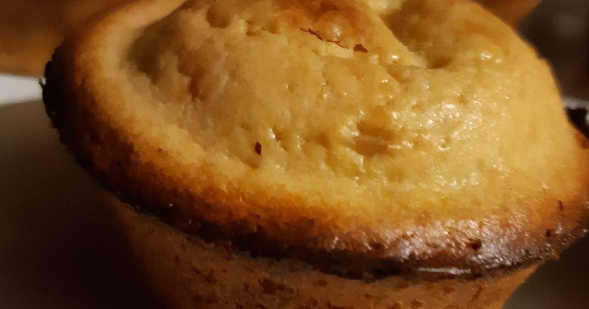 Pan de elote tipo cupcakes Receta de Cristina Fit- Cookpad