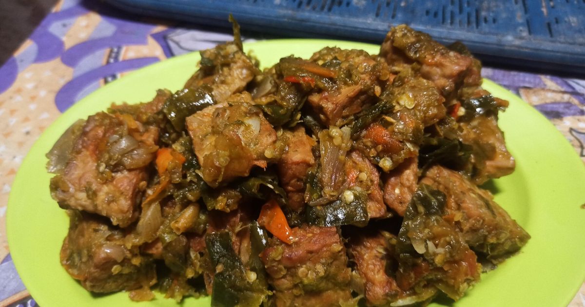 Tempe goreng sambel ijo