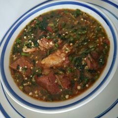 A picture of Okro soup.