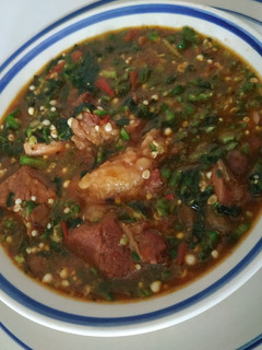 A picture of Okro soup.