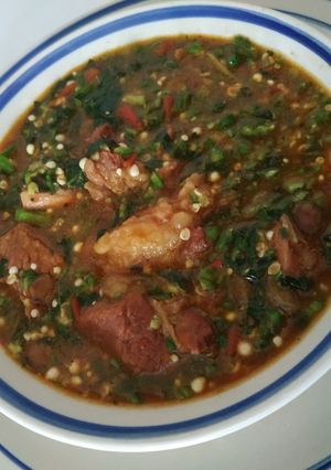 A picture of Okro soup.