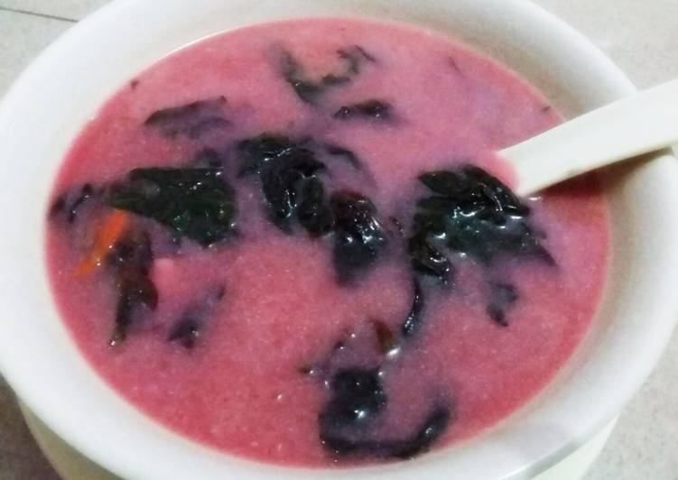 Resep Sayur Bayam Merah berkuah Santan yang Bikin Ngiler