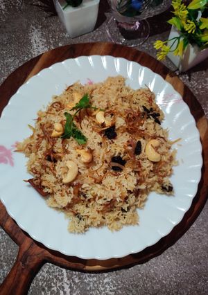A picture of NEI CHORU (ghee rice...a one pot kerala rice dish).