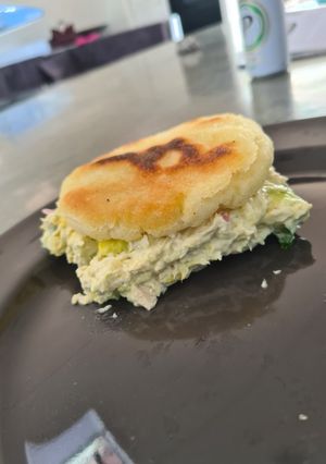 Una foto de Arepa venezolana