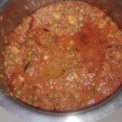 Matar paneer A picture of Matar paneer.
