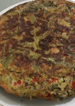 Una foto de Tortilla con pencas de acelga