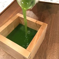 A picture of Matcha Green Tea Sake.