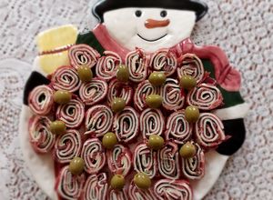 Una foto de Serpentinas de jamón y queso